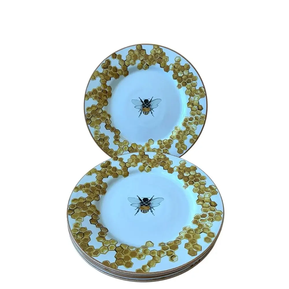 NEW MacKenzie-Childs Queen Bee Dinner Plate 11in Stoneware